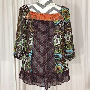 Xhilaration chiffon boho-hippie-chic top